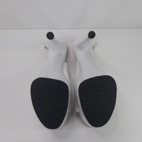 Karo's Shoes 6 inch sling back platform White Size 6 - Picture 4 of 16
